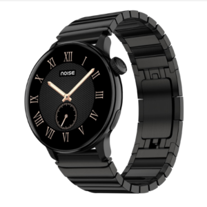 Noise Pro 6R 1.46" AMOLED Smart Watch, 1000 NITS, Powered by AI Pro, Built-in GPS, Strava Integration, Stainless Steel Dial, Video Watch Faces, 3ATM, Emergency SOS, TWS Connectivity (Chrome Black)